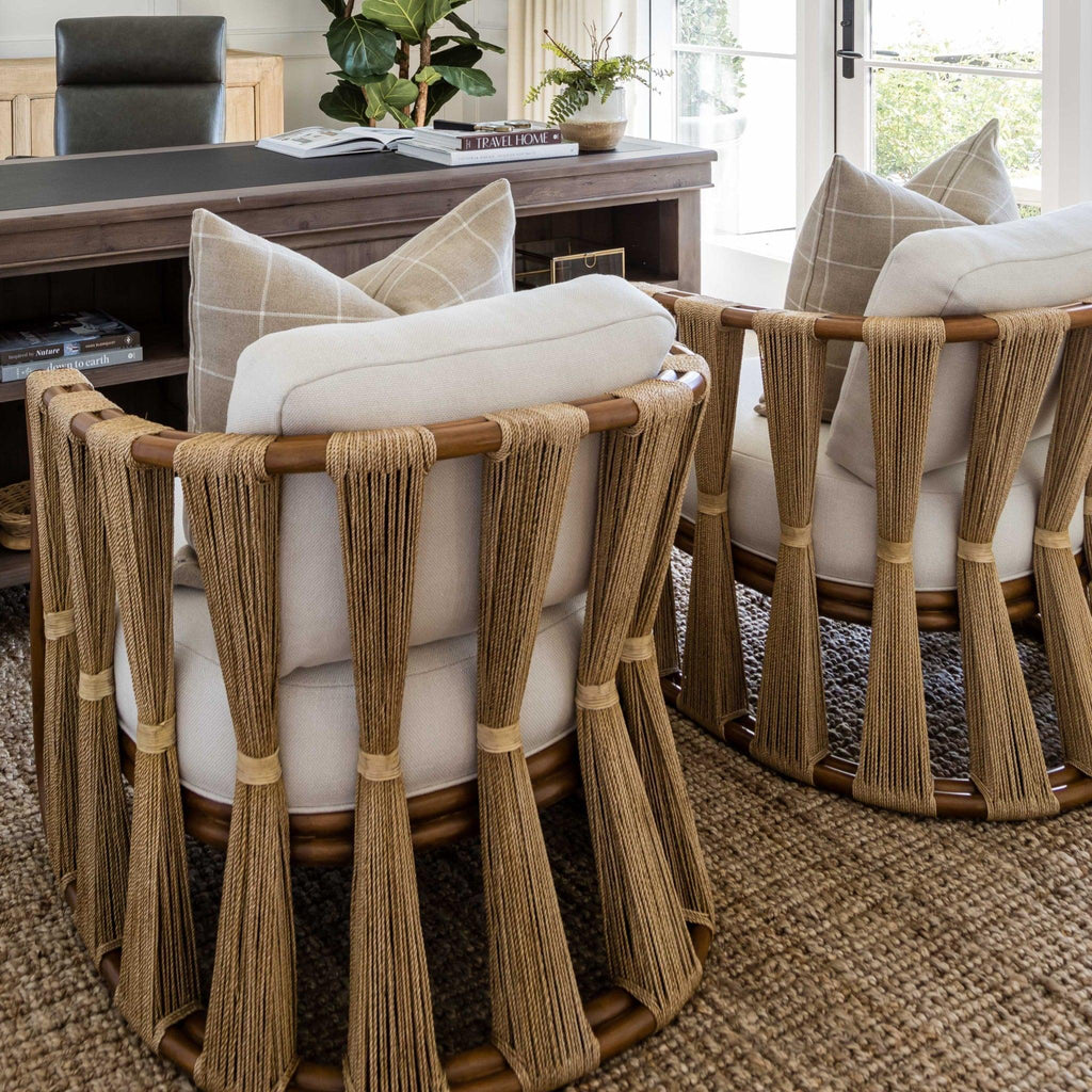 Strings Attached Lounge Chair - Coastal Rattan & Abaca Rope