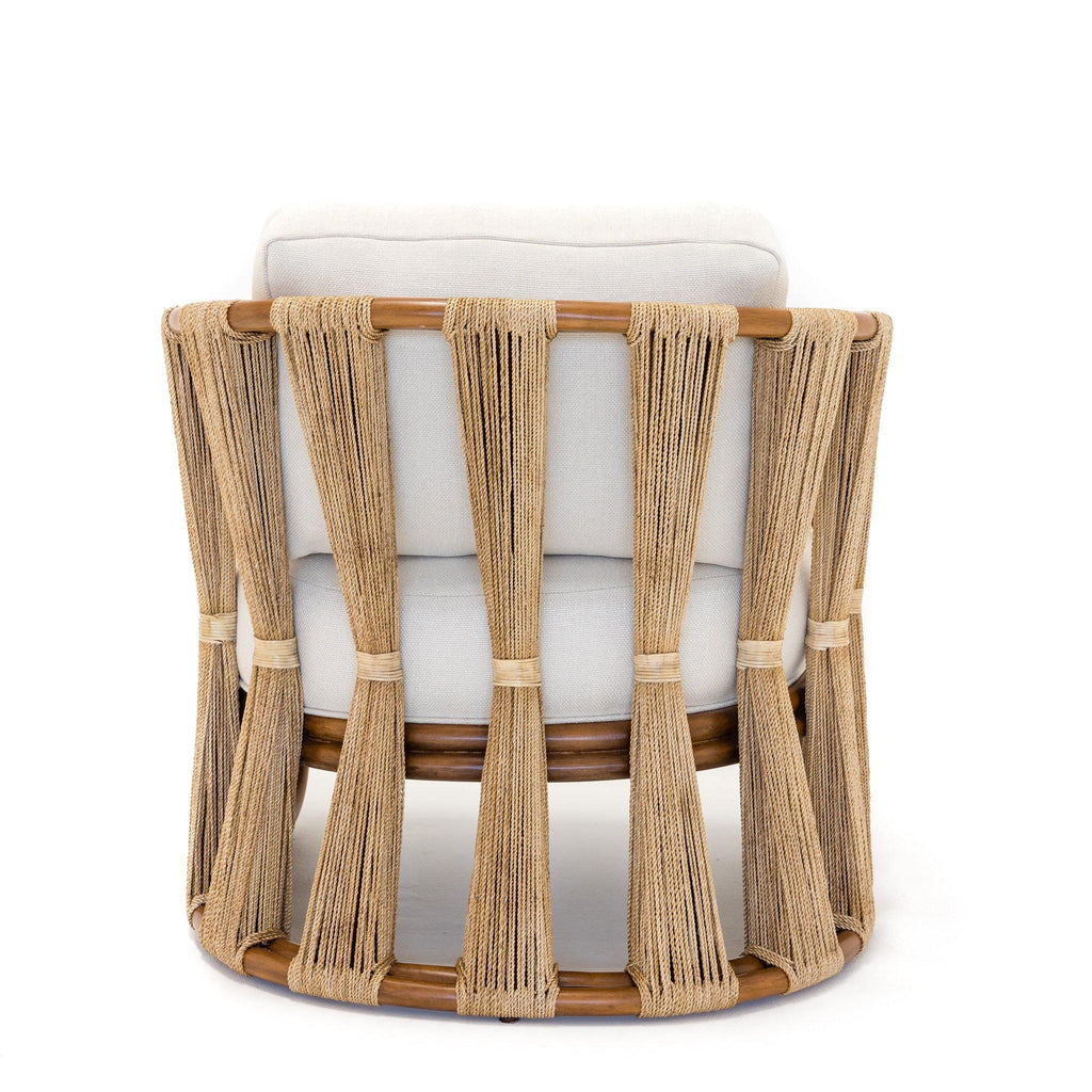 Strings Attached Lounge Chair - Coastal Rattan & Abaca Rope