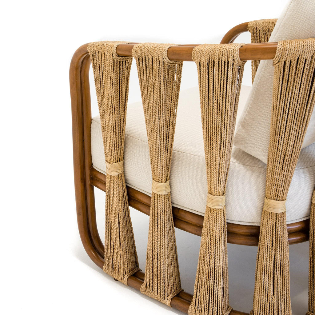 Strings Attached Lounge Chair - Coastal Rattan & Abaca Rope