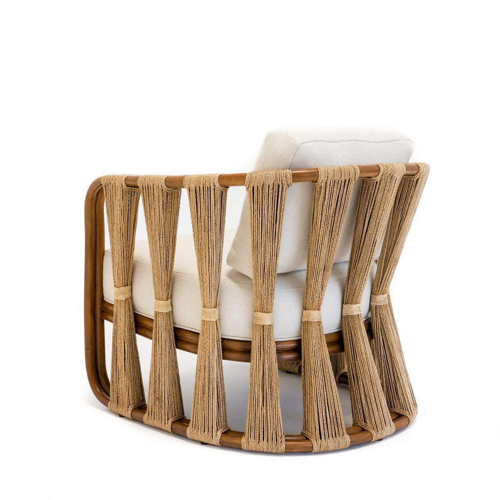 Strings Attached Lounge Chair - Coastal Rattan & Abaca Rope
