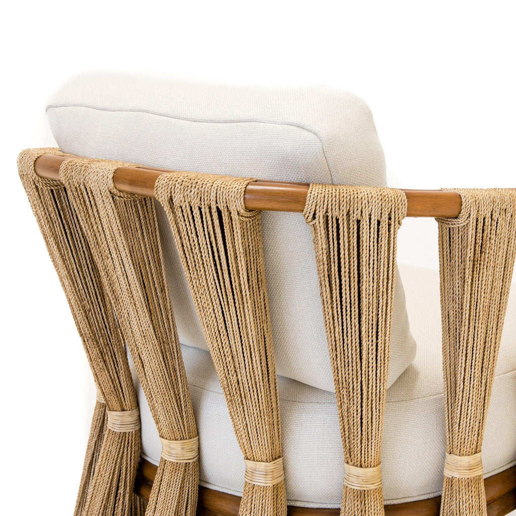 Strings Attached Lounge Chair - Coastal Rattan & Abaca Rope