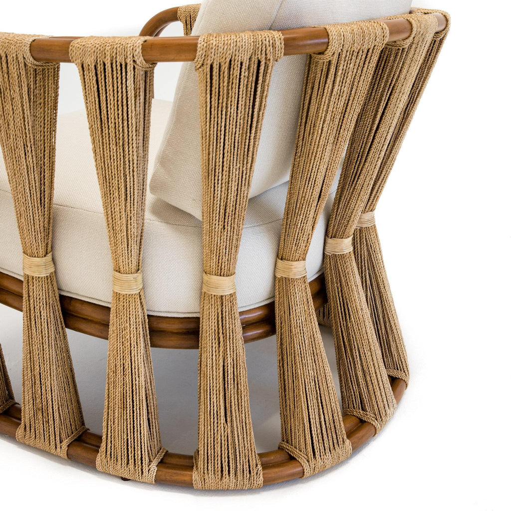 Strings Attached Lounge Chair - Coastal Rattan & Abaca Rope