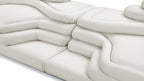 Terrazza Sofa in warm white vegan leather, embodying modern elegance and comfort.