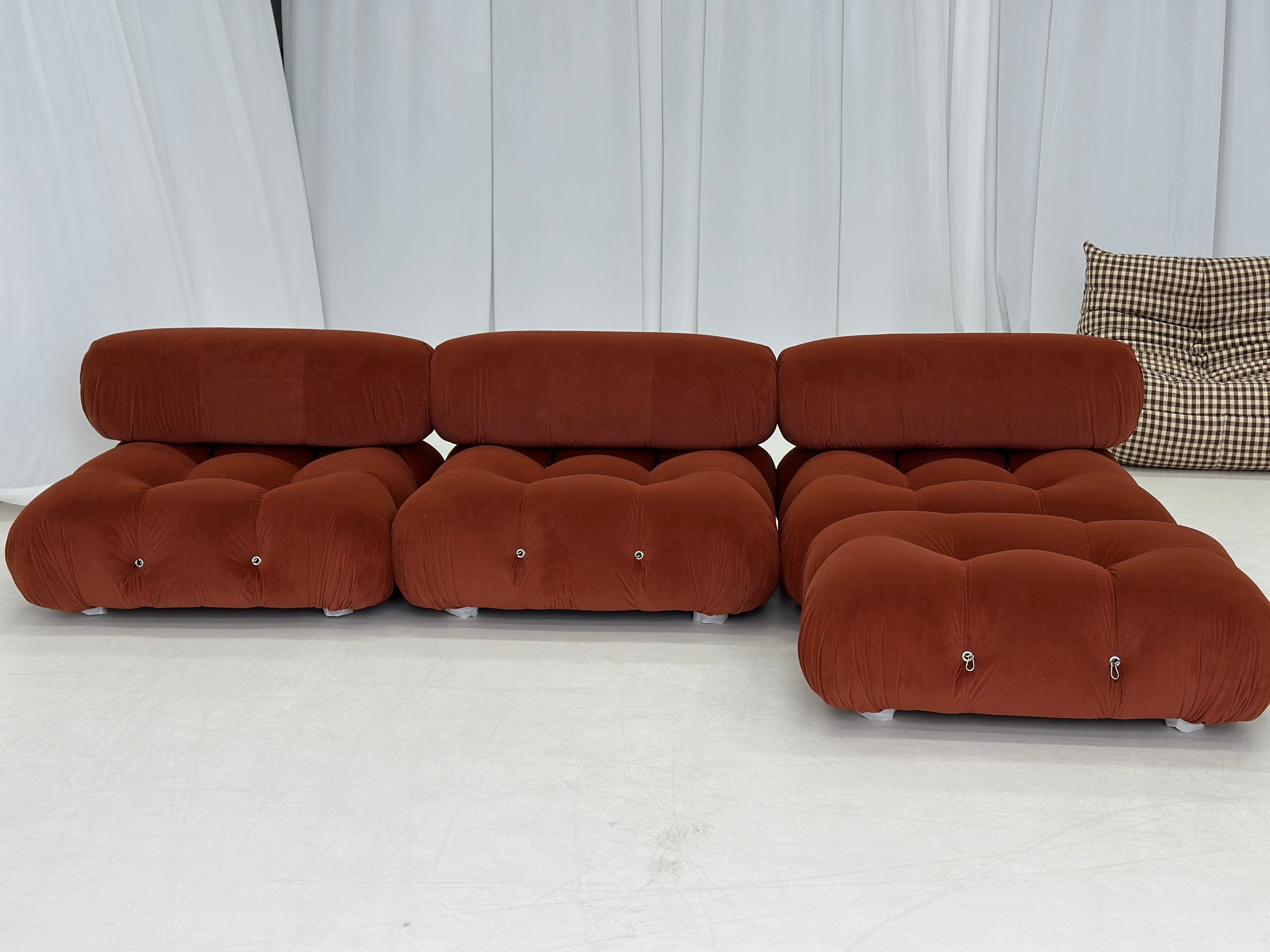 Mario Bellini-Inspired Sofa & Ottoman Set
