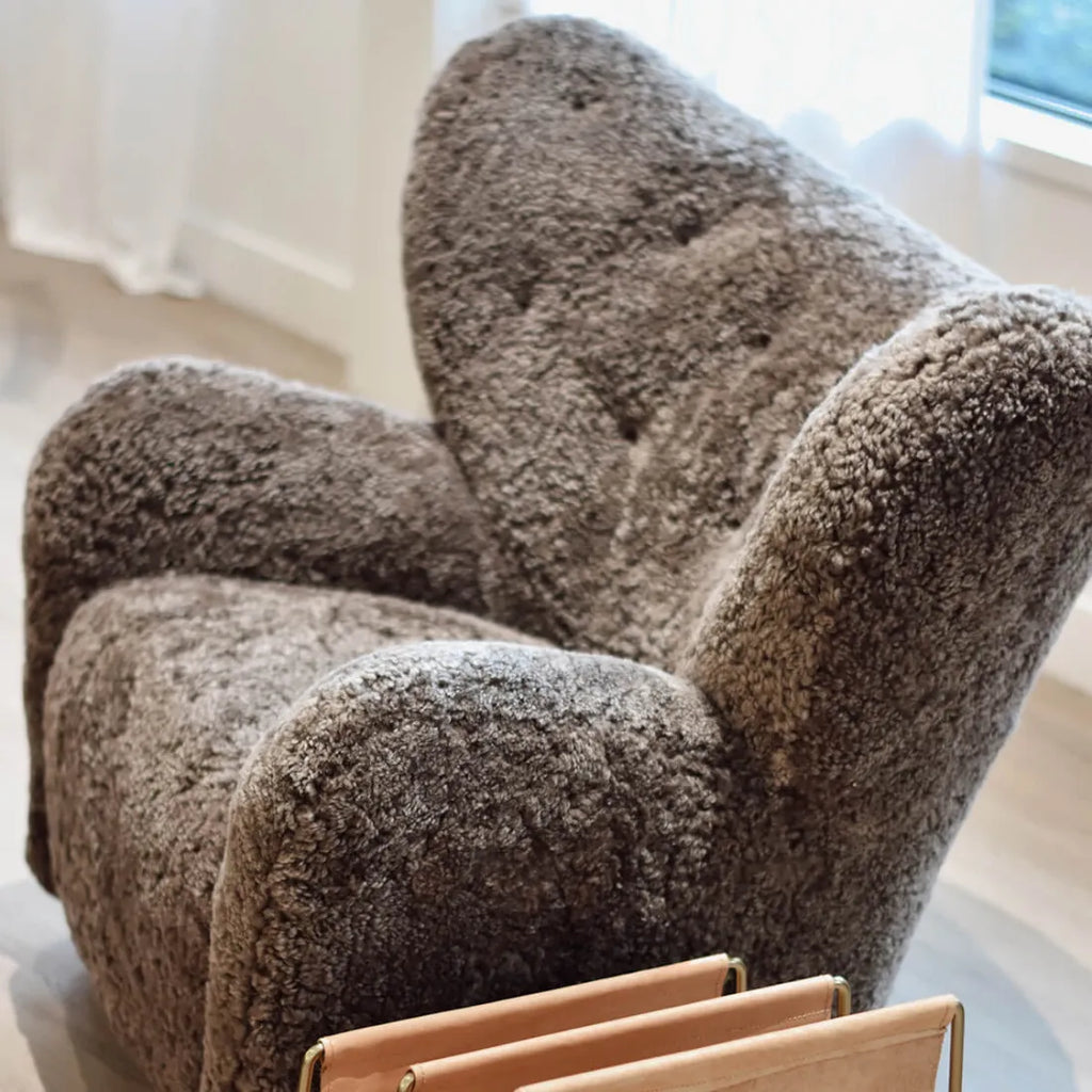 Flemming Lassen Tired Man Chair in Sheepskin