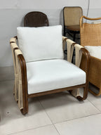 Strings Attached Lounge Chair - Coastal Rattan & Abaca Rope