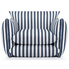 Hoxton Indoor/Outdoor Navy Stripe Lounge Chair
