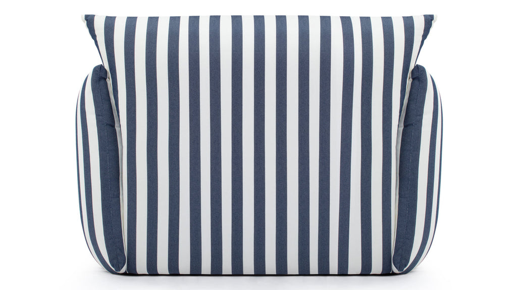 Hoxton Indoor/Outdoor Navy Stripe Lounge Chair