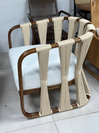 Strings Attached Lounge Chair - Coastal Rattan & Abaca Rope