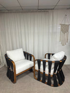 Strings Attached Lounge Chair - Coastal Rattan & Abaca Rope