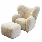 Flemming Lassen Tired Man Chair in Sheepskin