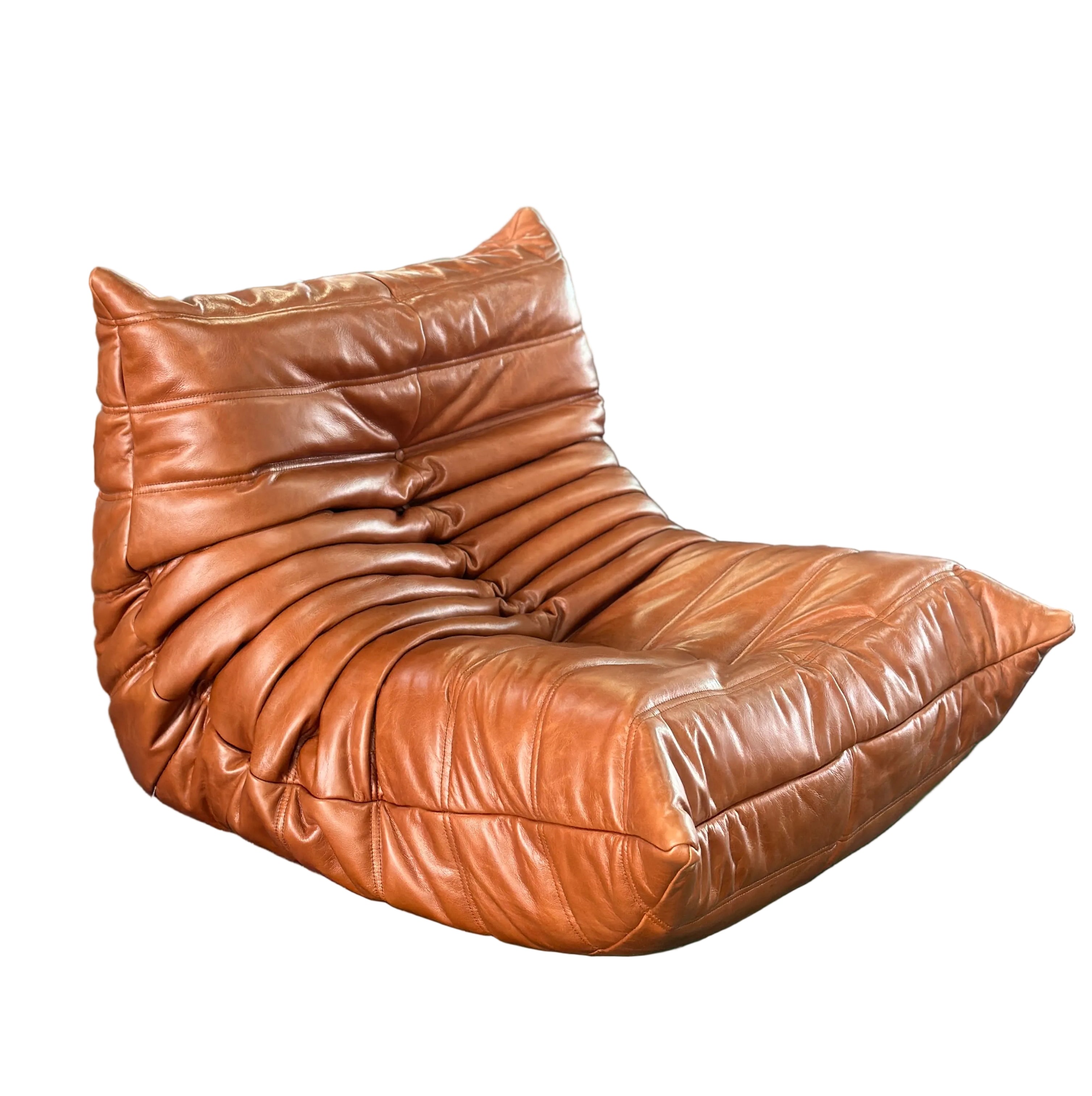 Togo Leather Fireside Chair